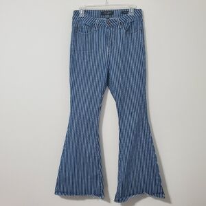 Judy Blue Super Flare Striped Jeans 29 Waist